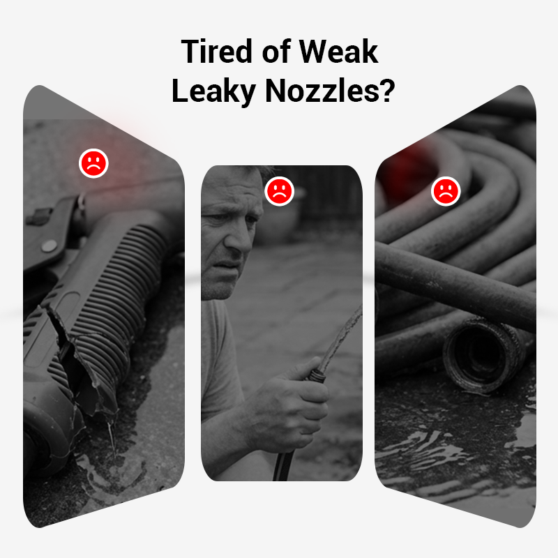 💦🚿 High-pressure water gun – 3 interchangeable nozzles, durable aluminium alloy & powerful