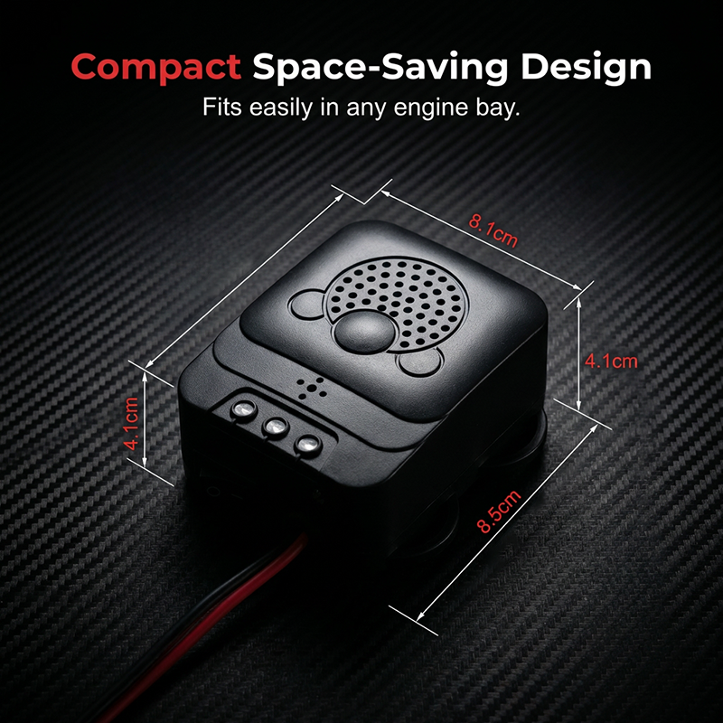 12V Ultrasonic Car Rodent Repeller with LED Strobe Lights