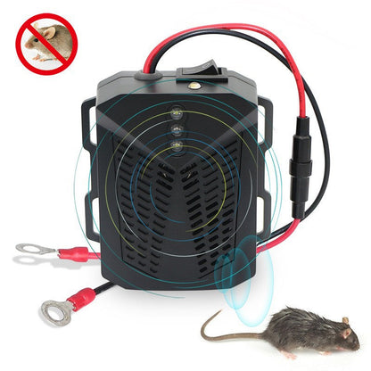 12V Ultrasonic Car Rodent Repeller with LED Strobe Lights