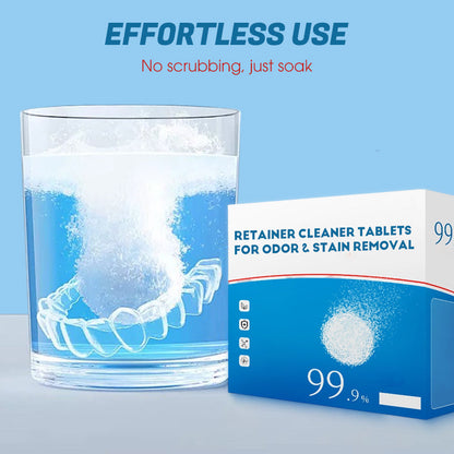 Retainer Cleaner Tablets for Odor & Stain Removal