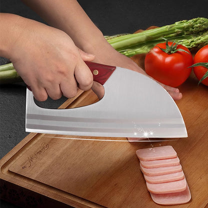 🍅🔪Ergonomic kitchen knife – front-handle design, effortlessly cuts vegetables and meat. A thoughtful gift for home cooks.