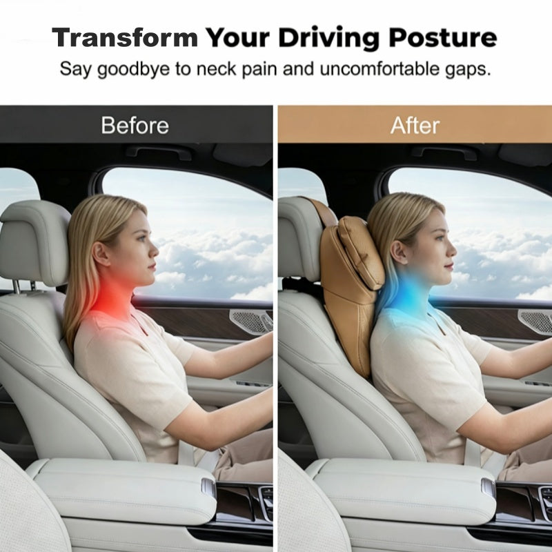 Aviation-Grade PU Leather Car Headrest