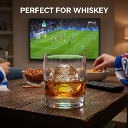 ⚽🧊Silicone Soccer Ball Ice Cube Tray – 5.5 cm Cubes, Slow-Melting, Leak-Proof Design, 4 Colors, Perfect for Game Nights & Cocktails 🥂