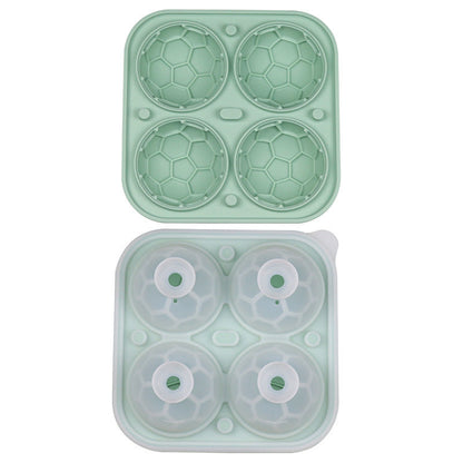 ⚽🧊Silicone Soccer Ball Ice Cube Tray – 5.5 cm Cubes, Slow-Melting, Leak-Proof Design, 4 Colors, Perfect for Game Nights & Cocktails 🥂