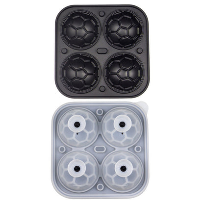 ⚽🧊Silicone Soccer Ball Ice Cube Tray – 5.5 cm Cubes, Slow-Melting, Leak-Proof Design, 4 Colors, Perfect for Game Nights & Cocktails 🥂