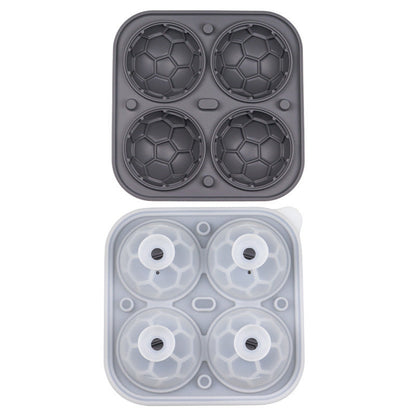 ⚽🧊Silicone Soccer Ball Ice Cube Tray – 5.5 cm Cubes, Slow-Melting, Leak-Proof Design, 4 Colors, Perfect for Game Nights & Cocktails 🥂