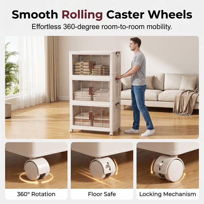 🏠Large Collapsible Storage Bin with Lid – Foldable, Durable & Perfect for Clothes, Toys & Blankets
