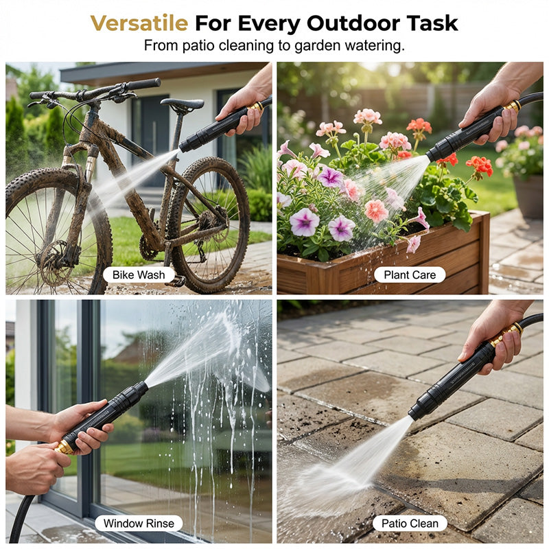 High-Pressure Direct Spray Water Nozzle -  Wash at Home, Save Big!