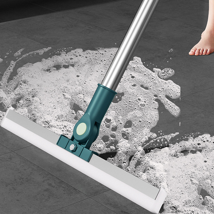 🥳Floor Sweeper Multi-surface Extendable Squeegee Reusable Tapered Edge for Precise Cleaning - Captures Dust, Dirt & Pet Hair Ideal for Smooth Floors, Carpets, Windows & Showers