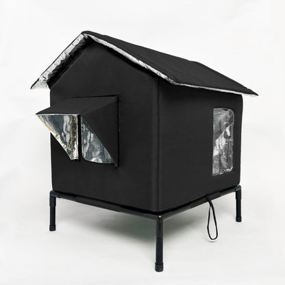 All-Weather Elevated Outdoor Cat House – Waterproof, Insulated, Foldable