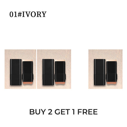 💄2-in-1 Foundation Stick with Brush – Creamy Texture, Full Coverage & Easy Application for a Flawless Finish 💁‍♀️