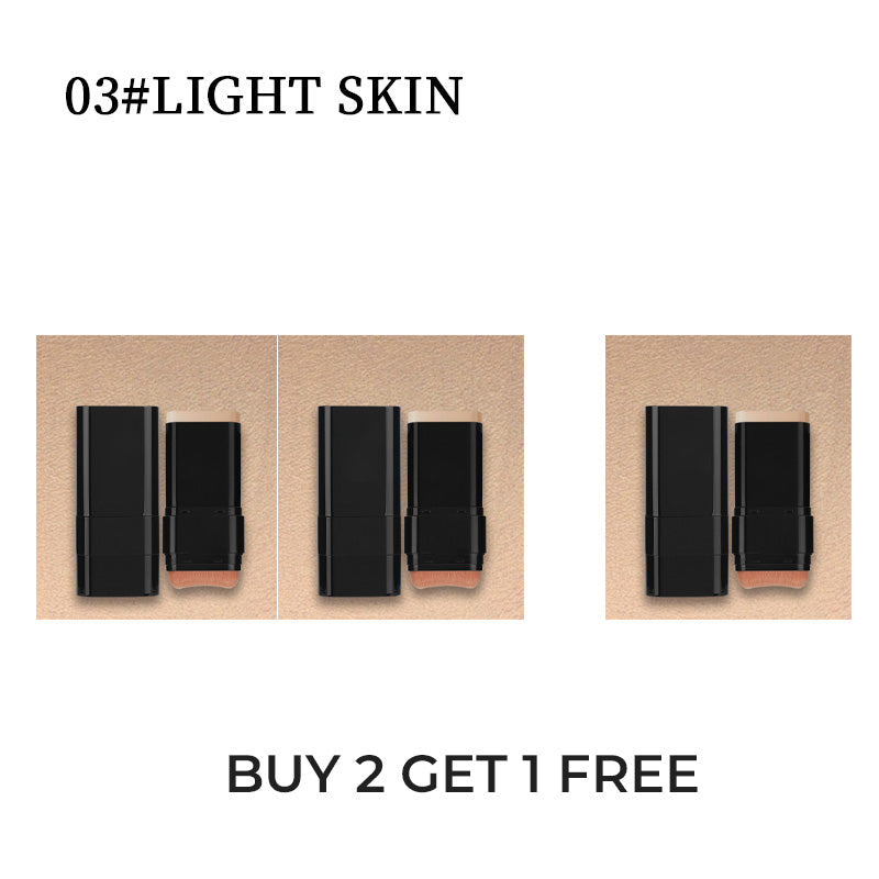 💄2-in-1 Foundation Stick with Brush – Creamy Texture, Full Coverage & Easy Application for a Flawless Finish 💁‍♀️