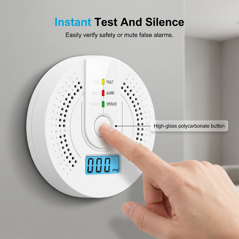 High-Sensitivity CO Alarm with LCD Screen