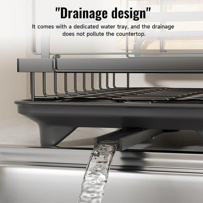 🔥2-Tier Dish Drying Rack with Drainboard