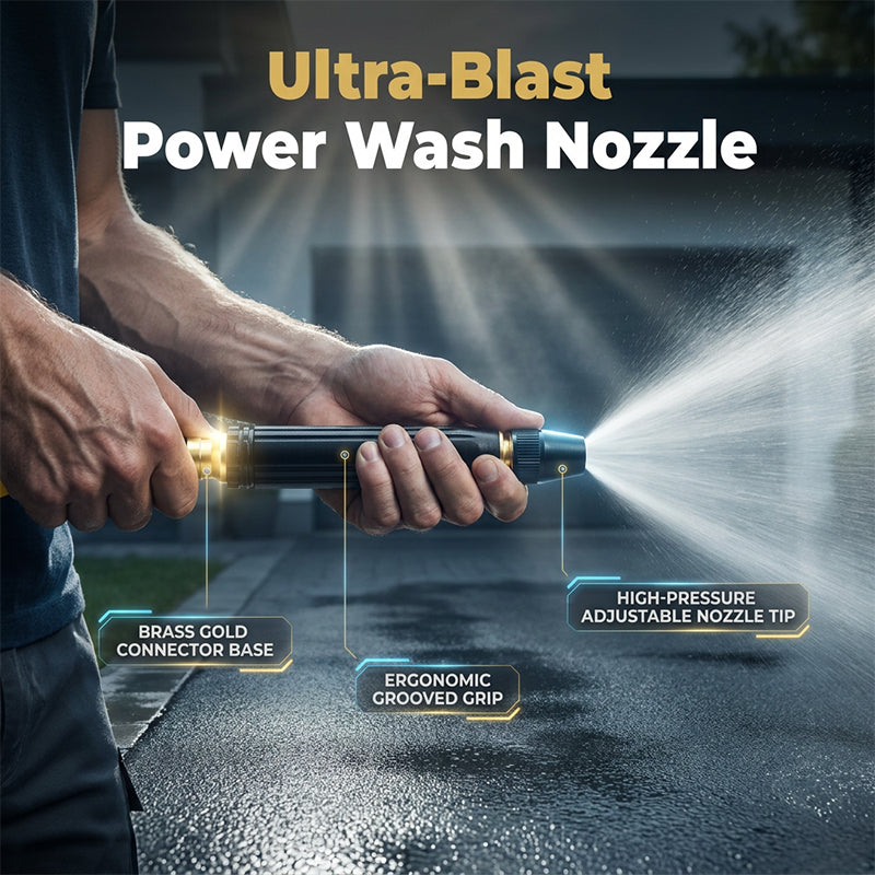 💦High-pressure car wash water gun with booster nozzle and hose