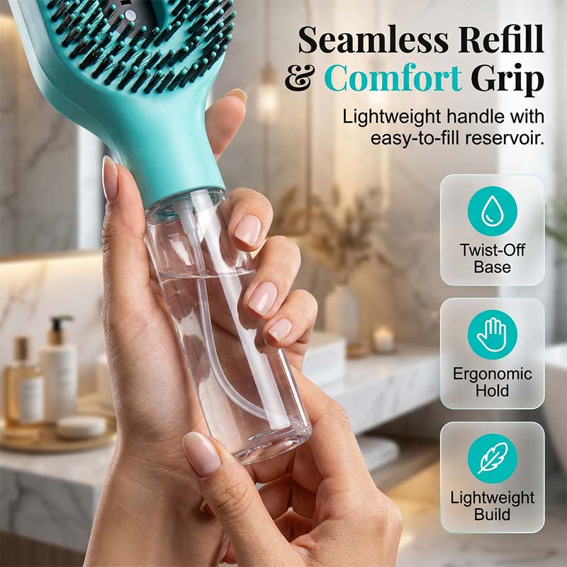 Anti-Static Hair Brush with Built-in Sprayer