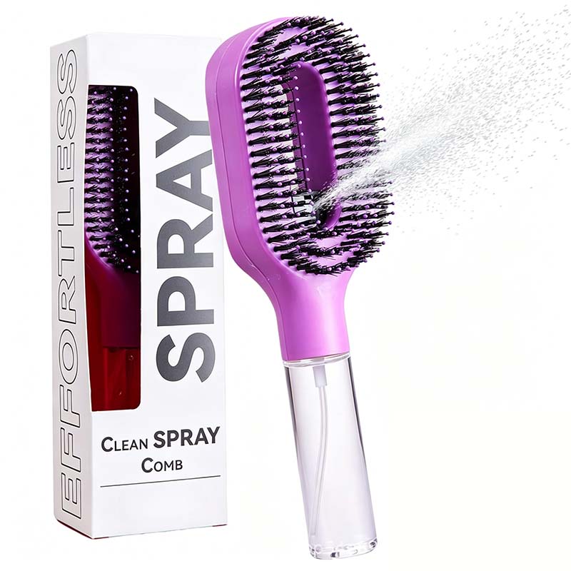 Anti-Static Hair Brush with Built-in Sprayer