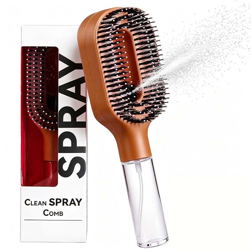 Anti-Static Hair Brush with Built-in Sprayer