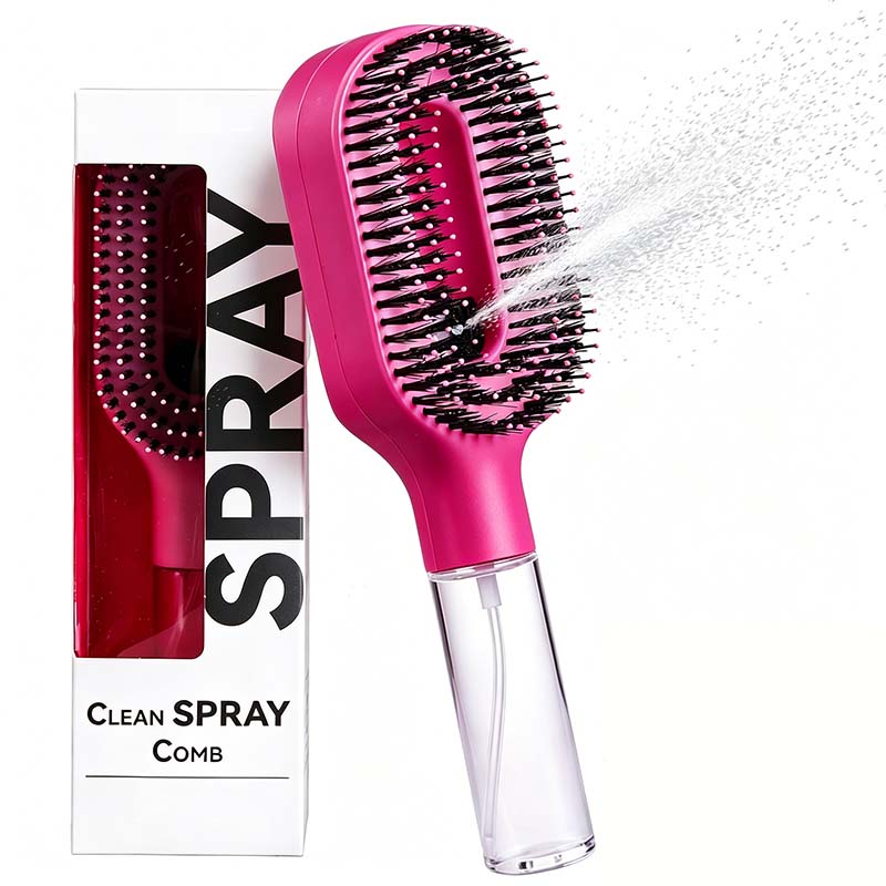 Anti-Static Hair Brush with Built-in Sprayer