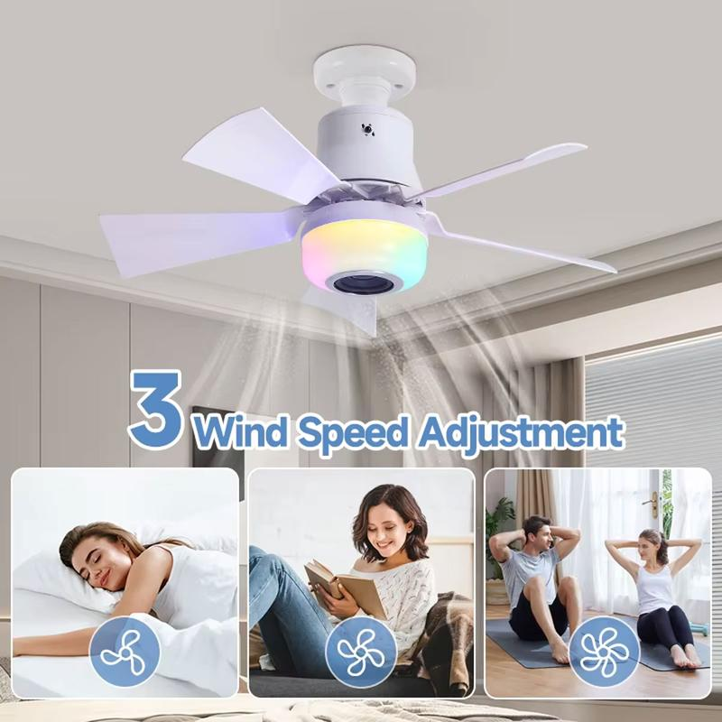 ❄️2-In-1 Smart Ceiling Fan with Light, RGB & Bluetooth Speaker