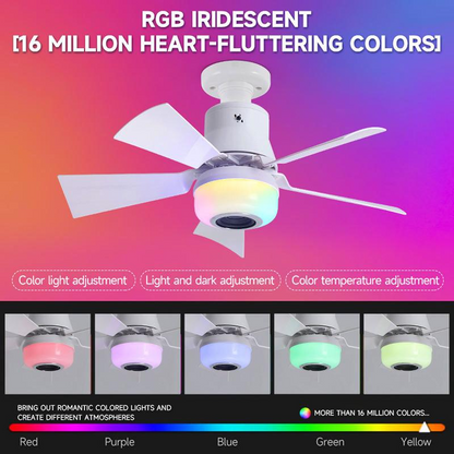 ❄️2-In-1 Smart Ceiling Fan with Light, RGB & Bluetooth Speaker