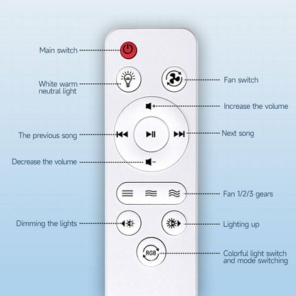 ❄️2-In-1 Smart Ceiling Fan with Light, RGB & Bluetooth Speaker
