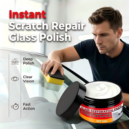 ✨Car Glass Scratch Repair Paste with Sponge