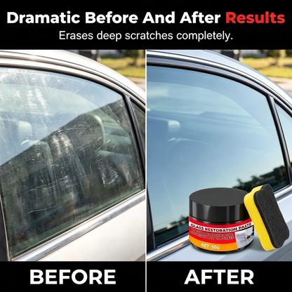 ✨Car Glass Scratch Repair Paste with Sponge