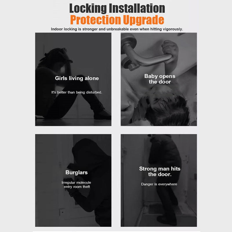 🏡Door Reinforcement Security Lock – Inside-Only Secondary Latch for Compatible Inward-Opening Doors