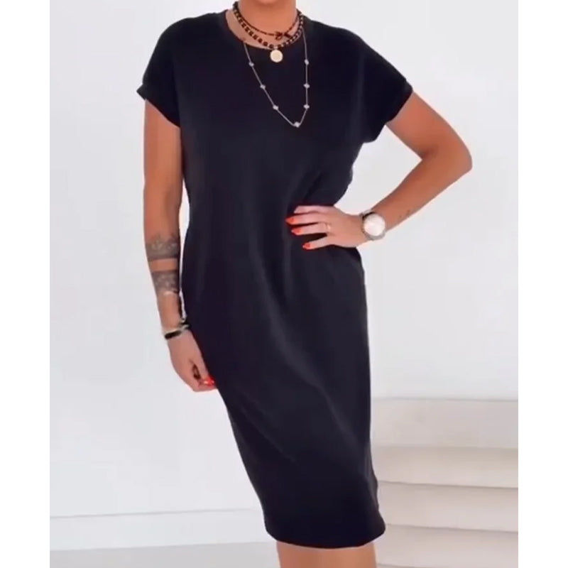 👗 50% OFF NOW! 🛍️ Women's Casual Short Sleeve T-Shirt Dress – Soft, Breathable & Pockets Included
