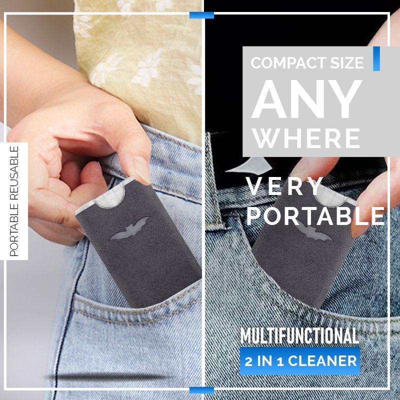 2-in-1 Screen Cleaner & Microfiber Cloth – Spray & Wipe, No Residue, Portable