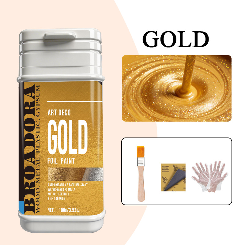 High Adhesion Multi-Surface Gold Foil Paint