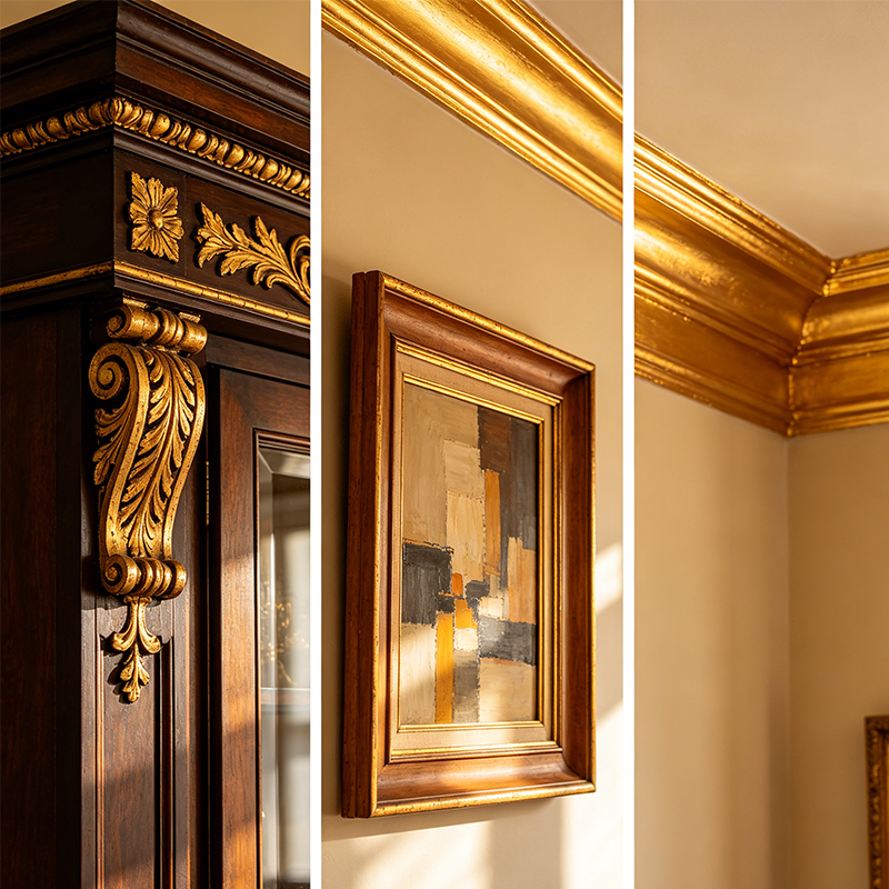 High Adhesion Multi-Surface Gold Foil Paint