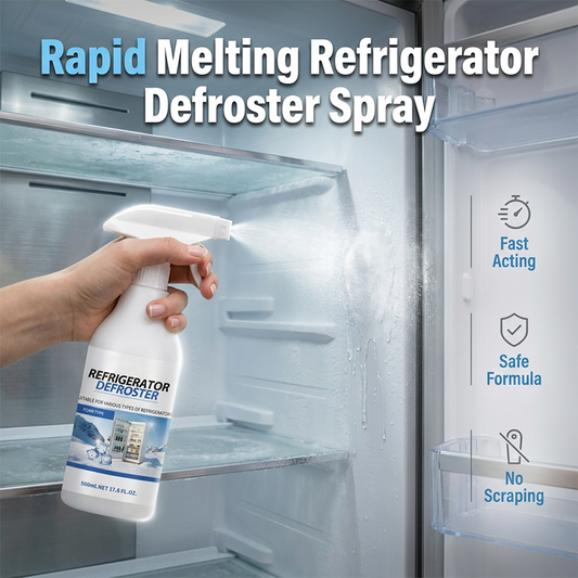 ❄️💨 50% OFF! Rapid Refrigerator Defroster Spray – Instant frost melting, no scraping. Food safe, easy spray. Save time & energy. 🧊✨