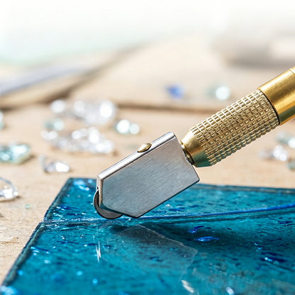 Professional pen-style glass cutter – Carbide wheel, ergonomic grip, and precise cutting – perfect for mirrors, windows, or glass art