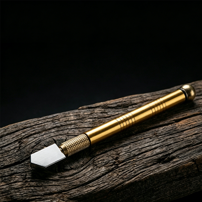 Professional pen-style glass cutter – Carbide wheel, ergonomic grip, and precise cutting – perfect for mirrors, windows, or glass art