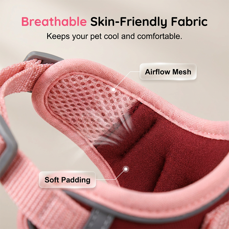 Adjustable Padded Dog Vest Harness with Leash