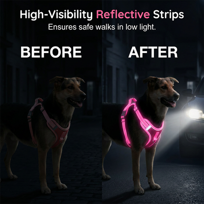 Adjustable Padded Dog Vest Harness with Leash