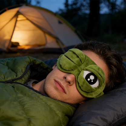 🐸 Fun, soft 3D frog sleep mask