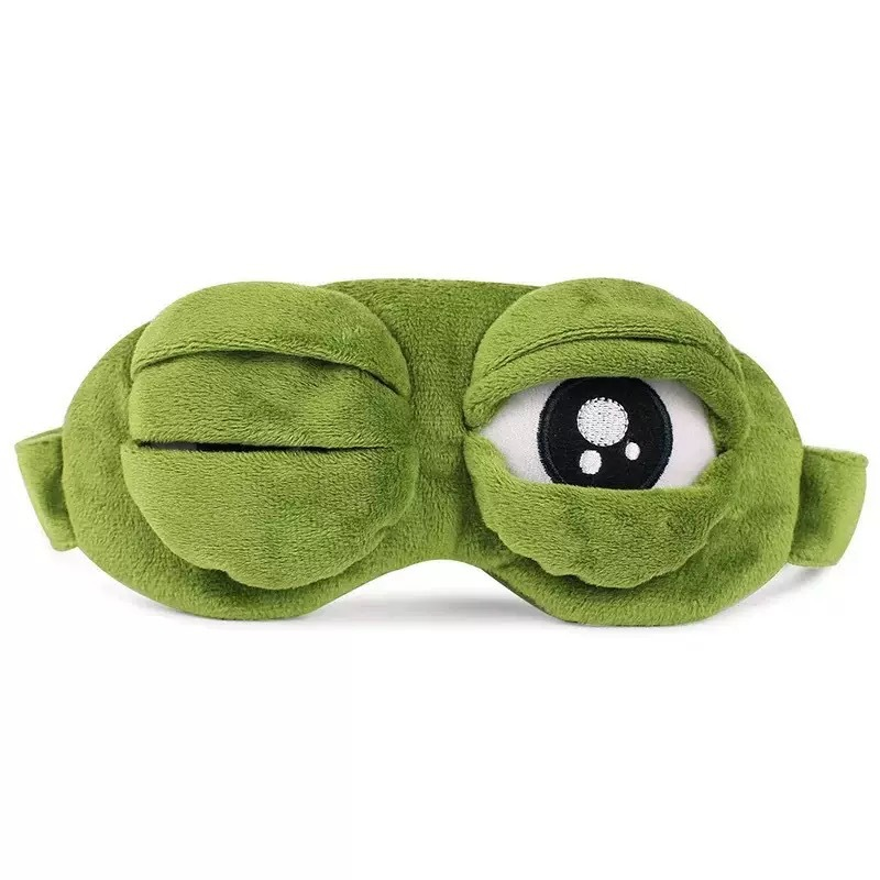 🐸 Fun, soft 3D frog sleep mask