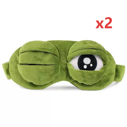 🐸 Fun, soft 3D frog sleep mask