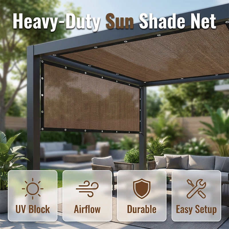 🌿 UV-resistant, breathable, cooling, high-quality woven sunshade