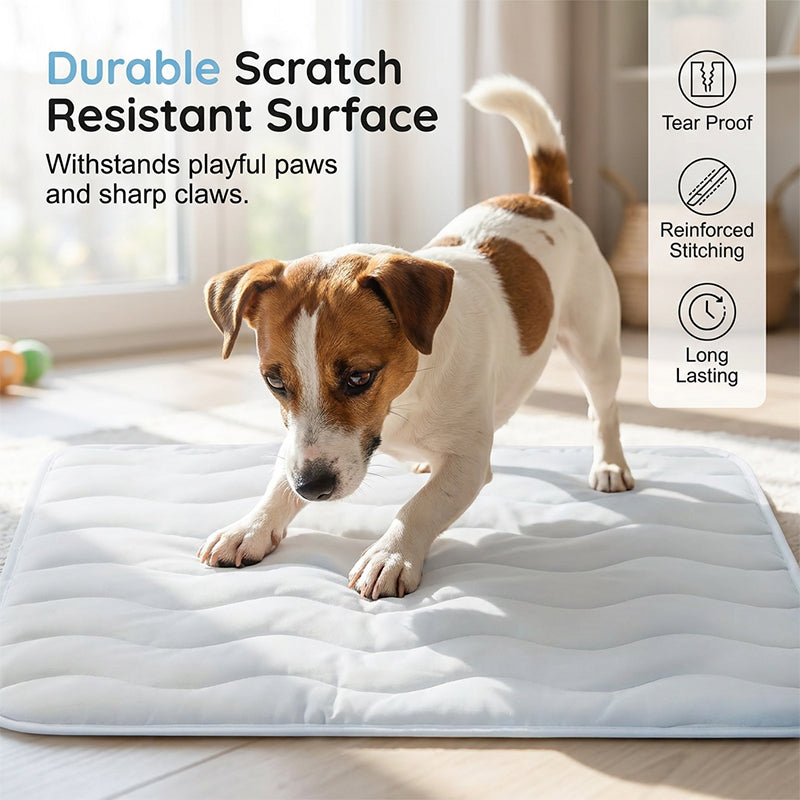 ❄️[Summer Sale] Pet Cooling Ice Silk Mat – Summer Cooling Pet Bed Pad for Dogs and Cats, Breathable Washable Sleeping Cushion for Indoor and Outdoor Use, Lightweight Cooling Crate and Sofa Pet Mat