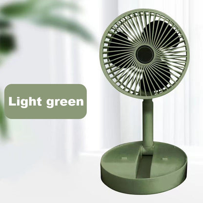 🔋Rechargeable USB Folding Telescopic Fan – Silent, 180° Rotating, 4 Speeds, Portable ✨