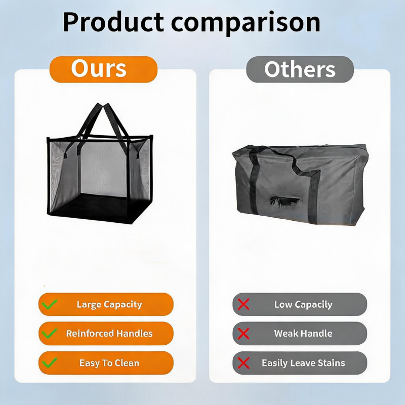Foldable Mesh Laundry Hamper with Handles
