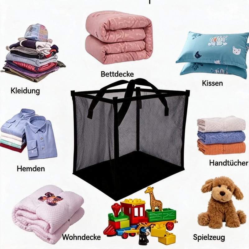 Foldable Mesh Laundry Hamper with Handles