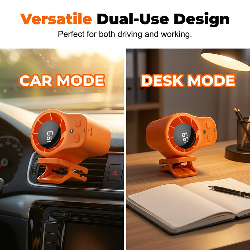 ❄️Hands-Free Personal Cooling Fan with LED Display