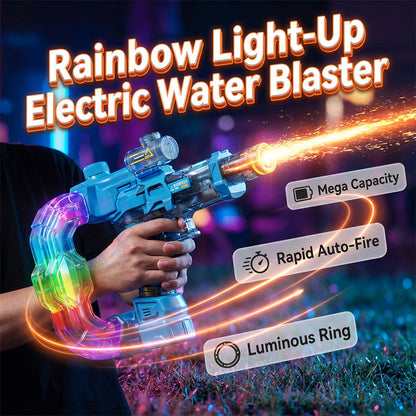 🌈🔫Rainbow Light-Up Electric Water Blaster