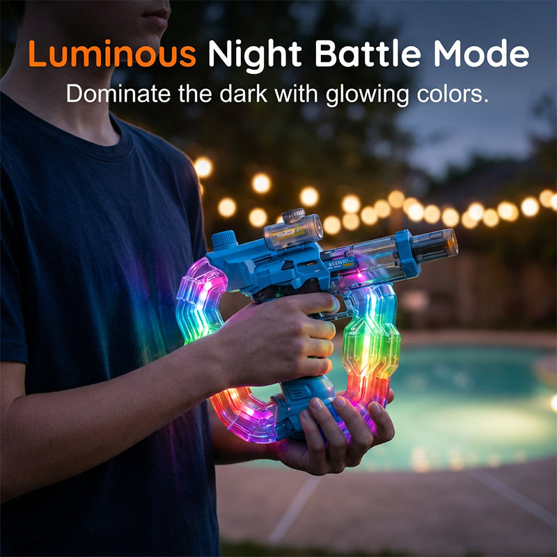 🌈🔫Rainbow Light-Up Electric Water Blaster