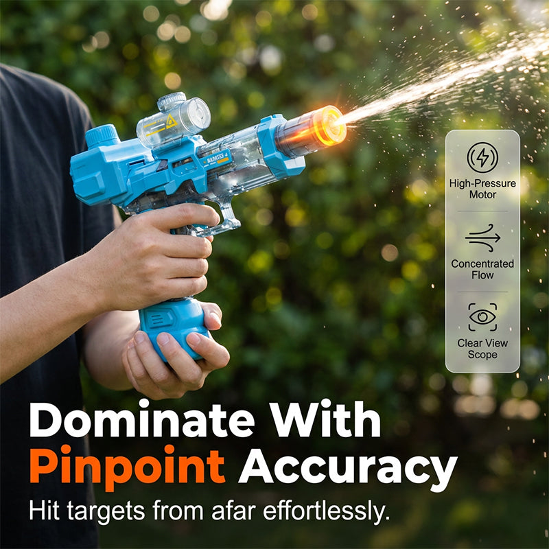 🌈🔫Rainbow Light-Up Electric Water Blaster